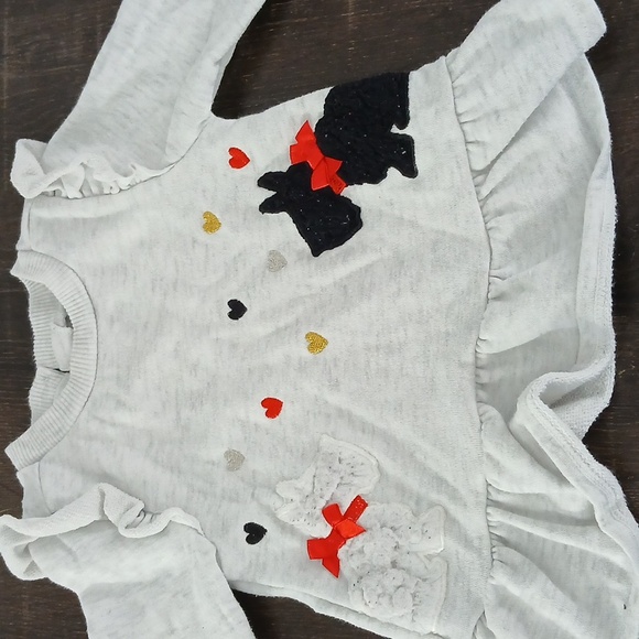 Adidas Pink Long Sleeve Baby Top Cute Dog Long Sleeve Baby Top - Picture 7 of 9